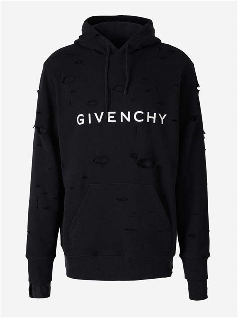 givenchy ripped hoodie mens